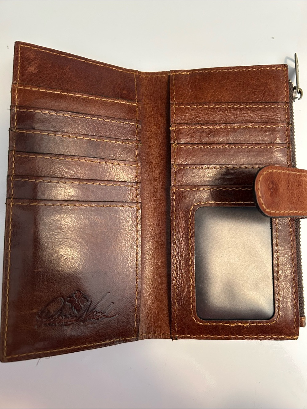 Patricia Nash Map Print Leather Wallet in Brown - Picture 3 of 5